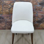 Büyük oval sandalye kılıfı Jakar Kumaş Yeni Model, Krem