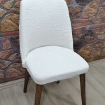 Büyük oval sandalye kılıfı Jakar Kumaş Yeni Model, Krem