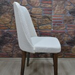 Büyük oval sandalye kılıfı Jakar Kumaş Yeni Model, Krem