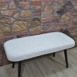 Puf Sandalye Kılıfı Yeni model Jakar, Krem