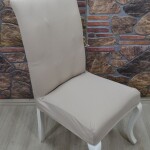 Battal Sandalye Kılıfı Lakos Kumaş, Kakao