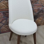 Retro Sandalye Kılıfı Yeni Jakar Model, Krem