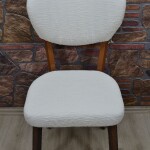 Elma Sandalye Kılıfı Yeni model Jakar, Krem