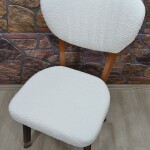 Elma Sandalye Kılıfı Yeni model Jakar, Krem