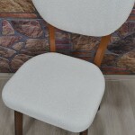 Elma Sandalye Kılıfı Coco Kumaş, Krem