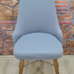 Kollu Sandalye Kılıfı Lakos, Gri