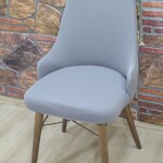 Kollu Sandalye Kılıfı Lakos, Gri