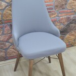 Kollu Sandalye Kılıfı Lakos, Gri