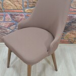 Kollu Sandalye Kılıfı Lakos, A.kahve