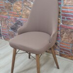 Kollu Sandalye Kılıfı Lakos, A.kahve