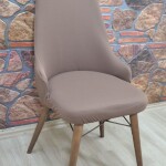 Kollu Sandalye Kılıfı Lakos, A.kahve