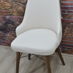 Kollu Sandalye Kılıfı Lakos, Krem