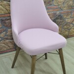 Kollu Sandalye Kılıfı Lakos, Pembe