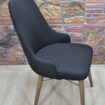 Kollu Sandalye Kılıfı Lakos, Siyah