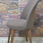 Retro Sandalye Kılıfı Pıtı Kare, A.kahve