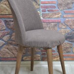 Retro Sandalye Kılıfı Pıtı Kare, A.kahve