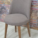 Retro Sandalye Kılıfı Pıtı Kare, A.kahve