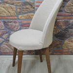 Retro Sandalye Kılıfı Pıtı Kare, Kakao