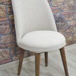 Retro Sandalye Kılıfı Pıtı Kare, Kakao