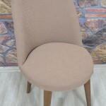 Retro Sandalye Kılıfı Pıtı Kare, Kahve