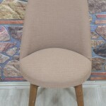 Retro Sandalye Kılıfı Pıtı Kare, Kahve