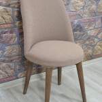 Retro Sandalye Kılıfı Pıtı Kare, Kahve