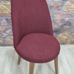 Retro Sandalye Kılıfı Pıtı Kare, Bordo