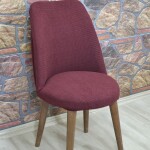 Retro Sandalye Kılıfı Pıtı Kare, Bordo