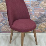 Retro Sandalye Kılıfı Pıtı Kare, Bordo