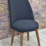 Retro Sandalye Kılıfı Pıtı Kare, Siyah