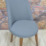 Retro Sandalye Kılıfı Pıtı Kare, Antrasit