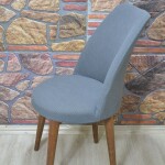 Retro Sandalye Kılıfı Pıtı Kare, Antrasit