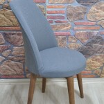 Retro Sandalye Kılıfı Pıtı Kare, Antrasit