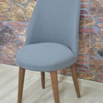 Retro Sandalye Kılıfı Pıtı Kare, Antrasit