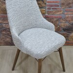 KILIFTEKS Kollu Sandalye Kılıfı Jakar, Krem