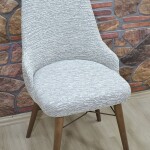 KILIFTEKS Kollu Sandalye Kılıfı Jakar, Krem