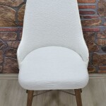 KILIFTEKS Kollu Sandalye Kılıfı Jakar, Yeni Krem