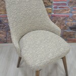 KILIFTEKS Kollu Sandalye Kılıfı Jakar, Kahve