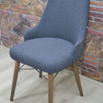 KILIFTEKS Kollu Sandalye Kılıfı Jakar, Antrasit