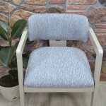 Medusa Sandalye Kılıfı Jakar Kumaş, Gri