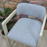 Medusa Sandalye Kılıfı Jakar Kumaş, Gri