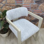 Medusa Sandalye Kılıfı Jakar Kumaş, Krem