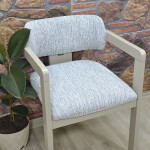 Medusa Sandalye Kılıfı Jakar Kumaş, Krem