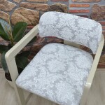 Medusa Sandalye Kılıfı Jakar Kumaş, Osmanlı.Krem