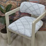 Medusa Sandalye Kılıfı Jakar Kumaş, BKL.Krem