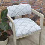 Medusa Sandalye Kılıfı Jakar Kumaş, BKL.Krem