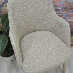 Büyük Kollu Sandalye Kılıfı Jakar Kumaş, Kahve