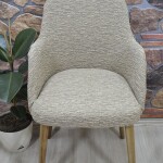 Büyük Kollu Sandalye Kılıfı Jakar Kumaş, Kahve