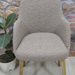 Büyük Kollu Sandalye Kılıfı Jakar Kumaş, K.Kahve