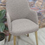 Büyük Kollu Sandalye Kılıfı Jakar Kumaş, K.Kahve